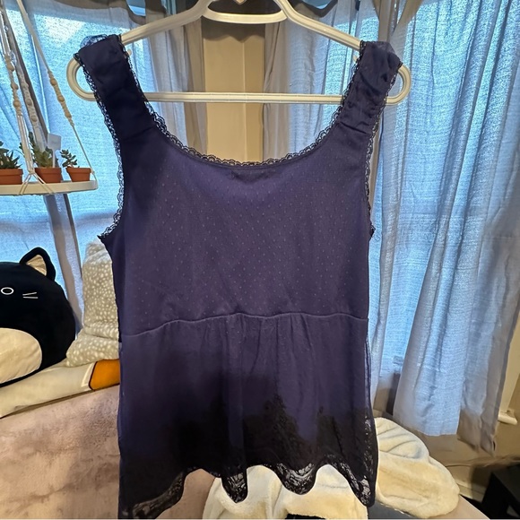 Dark Y2k Coquette Laced Tank - Picture 4 of 5